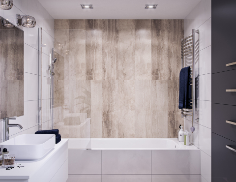 Lambriuri PVC - Lambriu PVC Vilo Motivo, Marmură Maro