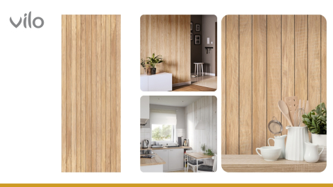 Lambriu PVC Vilo Motivo, Scândură Naturală [1]