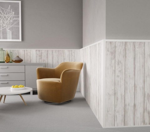 Lambriu PVC Vilo de perete, decor Alb - 2,65 mp/cutie (4 bucăți), 2650×250×8 mm [2]