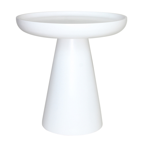 Mese de accent - Masă de accent Sampula, Diametru 500 x Înălțime 520 mm, Culoare albă pură