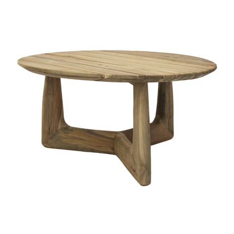 Mobilier - Masă de cafea Fugala, Diametru 800 x Înălțime 380 mm, Aspect complet rustic, nefinisat, plin de caracter