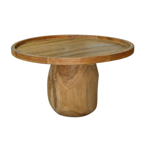 Mese de cafea - Masă de cafea înaltă Palmini, Diametru 800 x Înălțime 450 mm, Natur, nefinisat