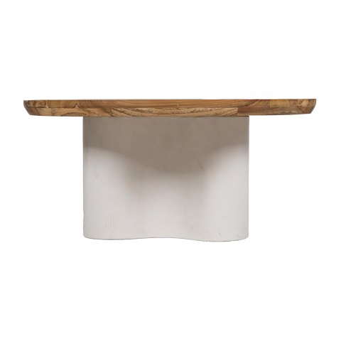 Mobilier - Masă de cafea joasă Gabwa, Diametru 800 x Înălțime 370 mm, Bază finisaj mat