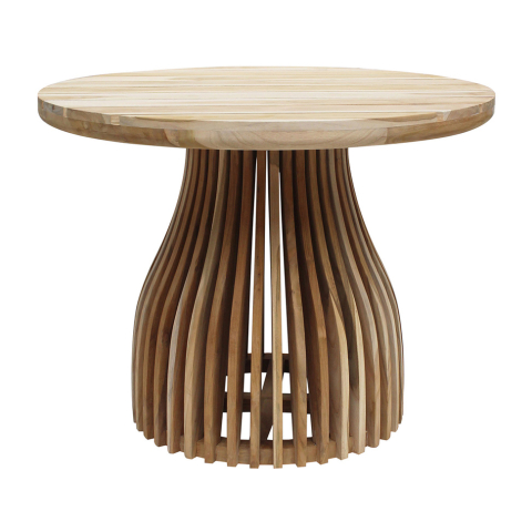Mese de cafea - Masă de cafea Sapali, Diametru 800 x Înălțime 610 mm, Lemn natur, complet nefinisat