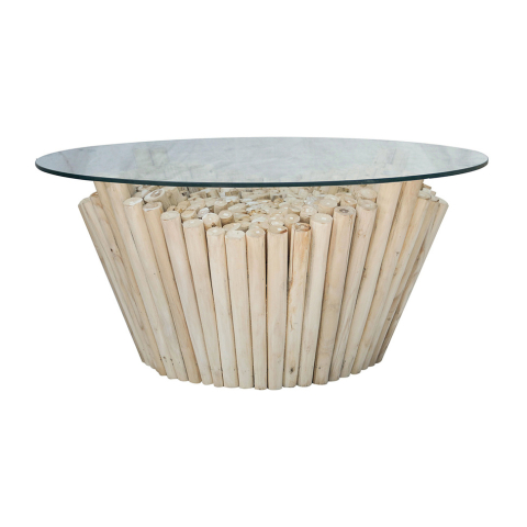 Mese de cafea - Masă de cafea Tulala, Diametru 780 x Înălțime 380 mm, Lac transparent pe bază de apă (bază)