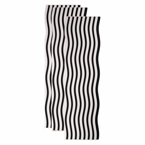 Panouri Acustice - Pachet 3 buc - Panou acustic riflaj din MDF cu pâslă fonoabsorbantă, D6248, 2400 x 300 x 18 mm, Alb