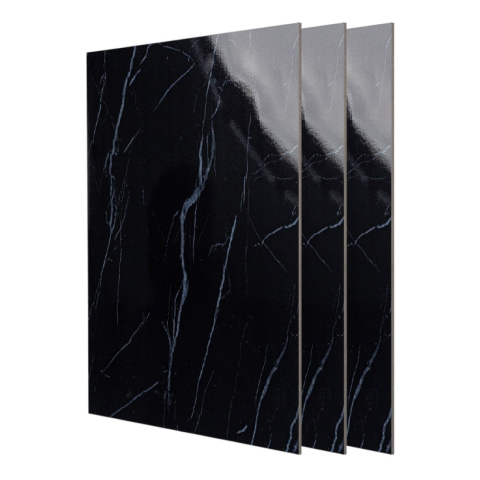 Panouri Cristal Carbon - Pachet 3 plăci cristal carbon, D6643, 1220 x 890 x 5 mm, Negru, Lucios