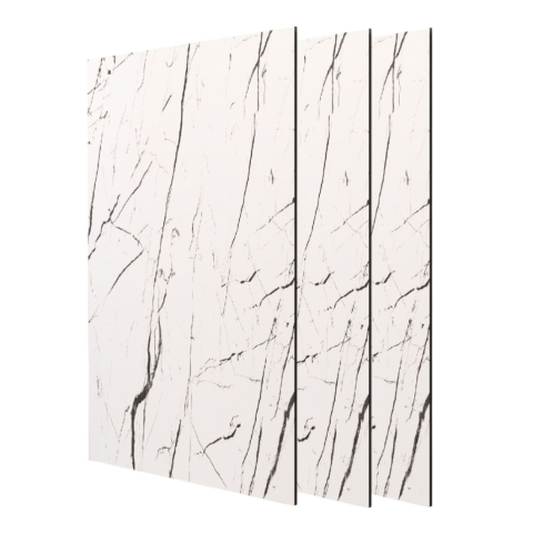 Panouri Cristal Carbon - Pachet 3 plăci cristal carbon, D6646, 1220 x 890 x 5 mm, Alb, Mat