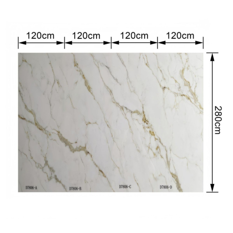 Pachet 4 plăci SPC decorativ pentru perete, D7806, finisaj Lucios, 2800 x 1200 x 8.6 mm [2]