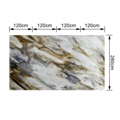 Pachet 4 plăci SPC decorativ pentru perete, D7813, finisaj Lucios, 2800 x 1200 x 8.6 mm [2]