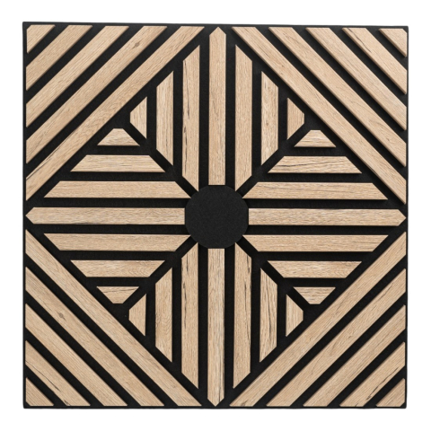 Pachet 5 buc - Panou acustic riflaj din MDF cu pâslă fonoabsorbantă, D6769, 600 x 600 x 18 mm, Stejar Inchis [1]