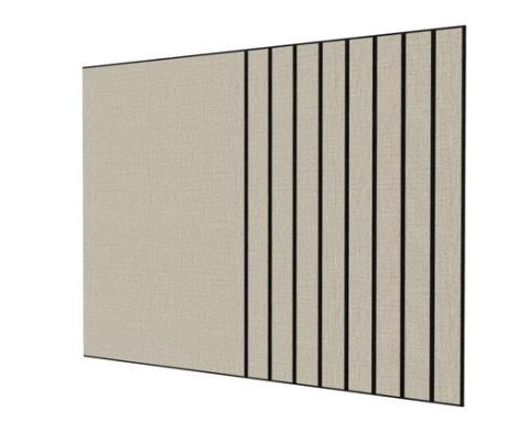 Panou acustic 3D din PET și PVC, 800 x 600 x 9 mm, Șampanie cu dungi [1]