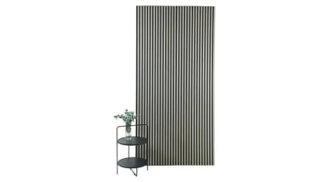 Panou acustic lamelar din MDF pe fetru, 2400 x 600 x 21 mm, Gri [5]