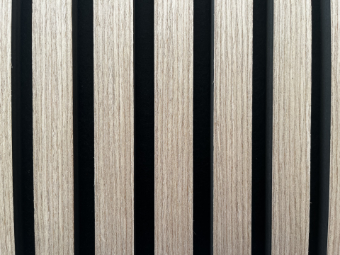 Panou acustic lamelar din MDF pe fetru, 2400 x 600 x 21 mm, Stejar [8]