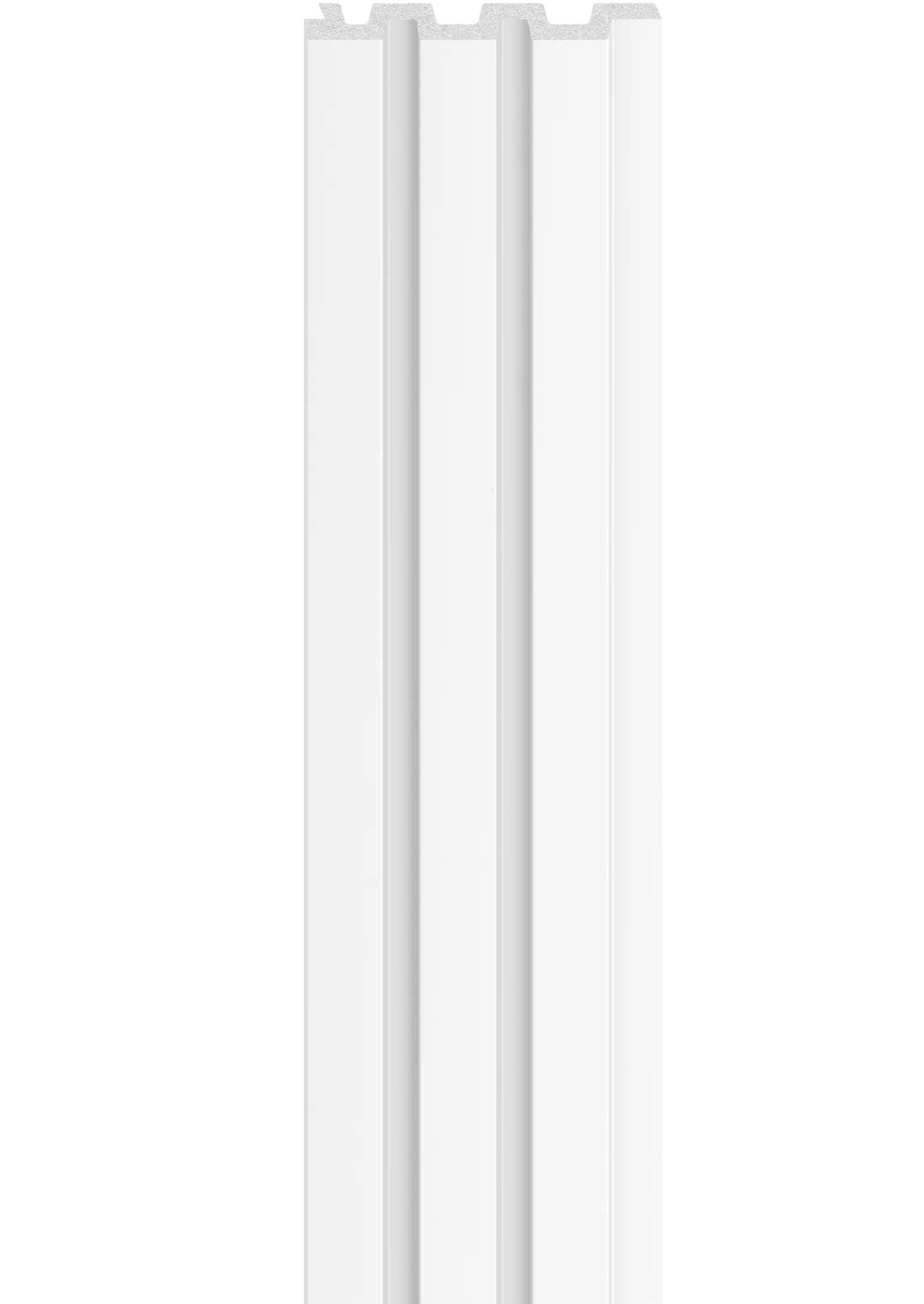 Panou decorativ 3D interior VOX Linerio, decor Albă - 5,17 mp/cutie (16 bucăți), 2650×122×12 mm, Polistiren Extrudat XPS [1]