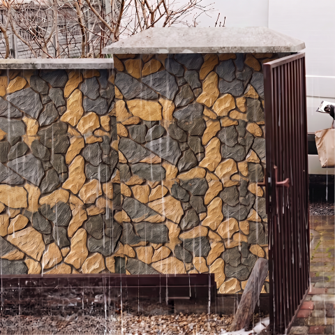 Panouri Decorative 3D din Poliuretan - Panou Decorativ 3D Naimeed D7572 - Efect Piatră Naturală - 1210×580×40mm - Multicolor