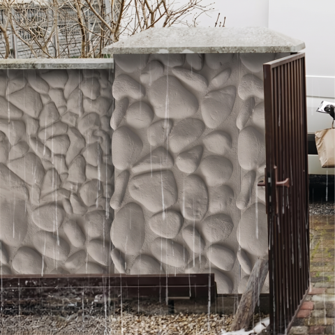 Panouri Decorative 3D din Poliuretan - Panou Decorativ 3D Naimeed D7575 - Efect Piatră Naturală - 1200×600×57mm - Gri