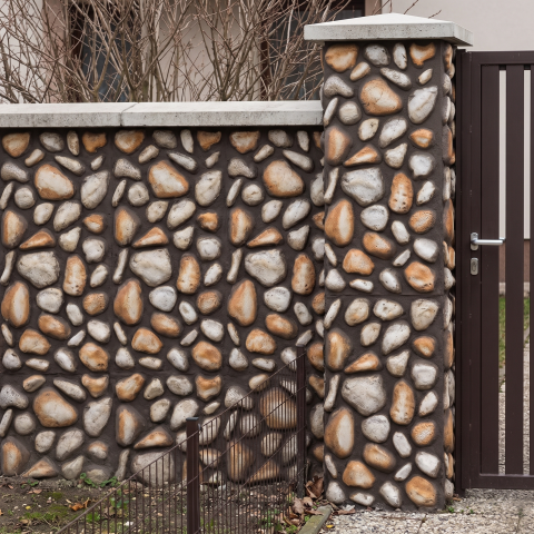 Panouri Decorative 3D din Poliuretan - Panou Decorativ 3D Naimeed D7579 - Efect Piatră Naturală - 1200×600×57mm - Multicolor