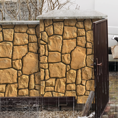 Panouri Decorative 3D din Poliuretan - Panou Decorativ 3D Naimeed D7582 - Efect Piatră Naturală - 1170×780×30mm - Bej cald