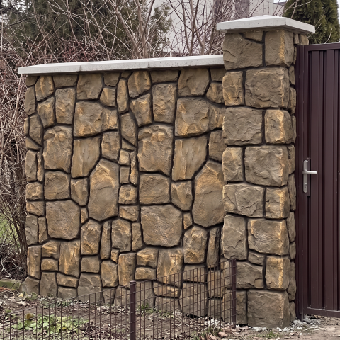 Panouri Decorative 3D din Poliuretan - Panou Decorativ 3D Naimeed D7583 - Efect Piatră Naturală - 1170×780×30mm - Maro natural