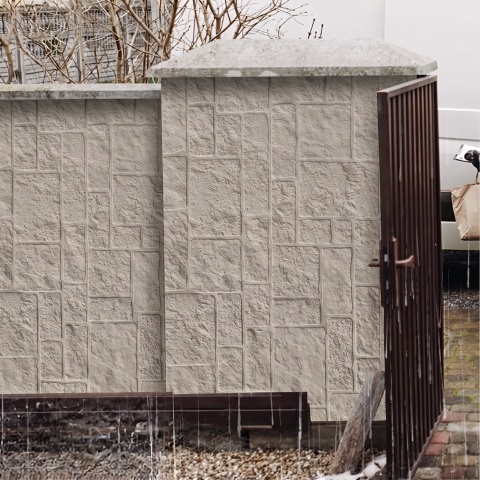 Panouri Decorative 3D din Poliuretan - Panou Decorativ 3D Naimeed D7595 - Efect Piatră Naturală - 1200×780×30mm - Bej deschis