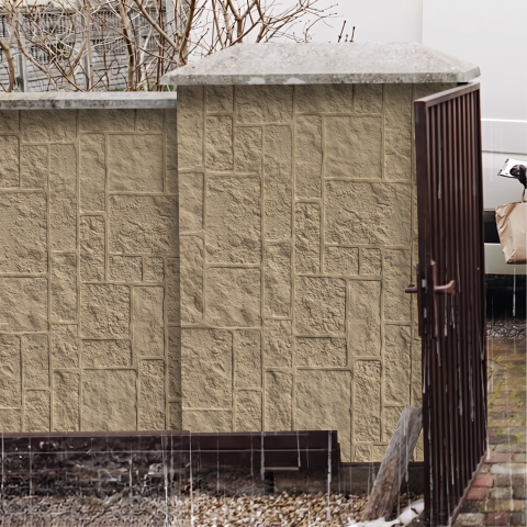 Panouri Decorative 3D din Poliuretan - Panou Decorativ 3D Naimeed D7596 - Efect Piatră Naturală - 1200×780×30mm - Bej nisipiu