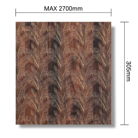 Panou decorativ, lamelar, polimer rigid, D7616, 270x30.5x0.45cm, Maro [2]