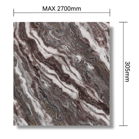 Panou decorativ, lamelar, polimer rigid, D7617, 270x30.5x0.45cm, Multicolor [2]