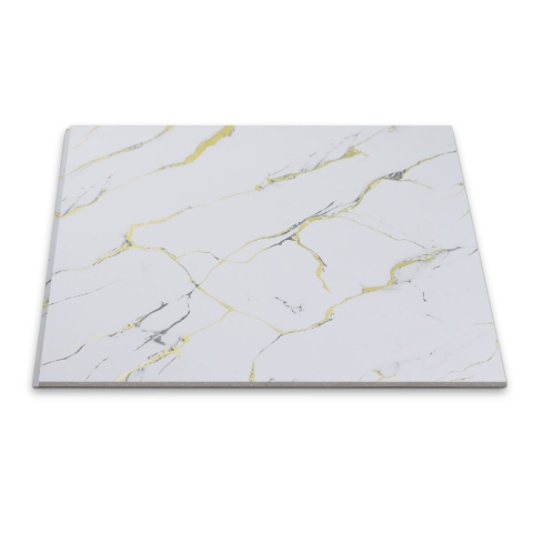 Panou decorativ, lamelar, polimer rigid, D7618, 270x30.5x0.45cm, Alb [1]