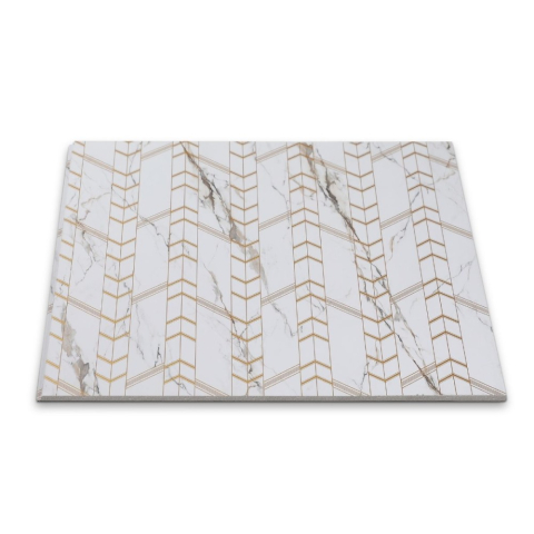 Panou decorativ, lamelar, polimer rigid, D7620, 270x30.5x0.45cm, Alb [1]