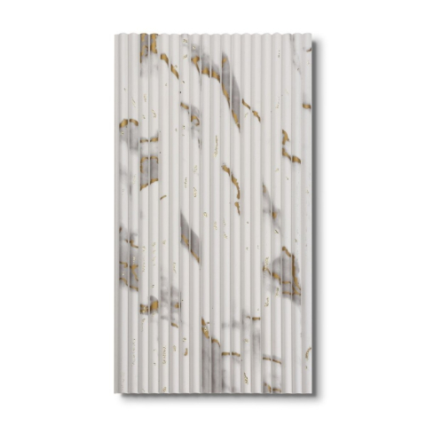 Panouri Decorative - Panou decorativ, lamelar, polimer rigid, D7625, 270x15.2x0.5cm, Alb Royal