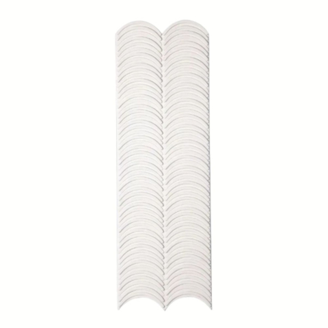 Panouri Decorative Exterior - Panou decorativ PU 3D D7567, efect piatra ondulata, ultrausor 0.9 kg, 1230x370x35 mm, interior-exterior, Alb