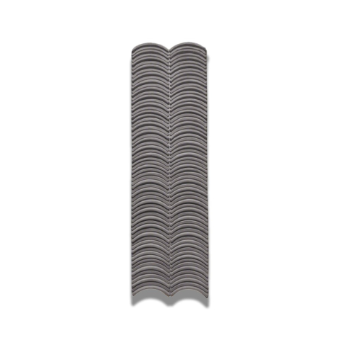 Panouri Decorative Exterior - Panou decorativ PU 3D D7569, efect piatra ondulata, ultrausor 0.9 kg, 1230x370x35 mm, interior-exterior, Gri