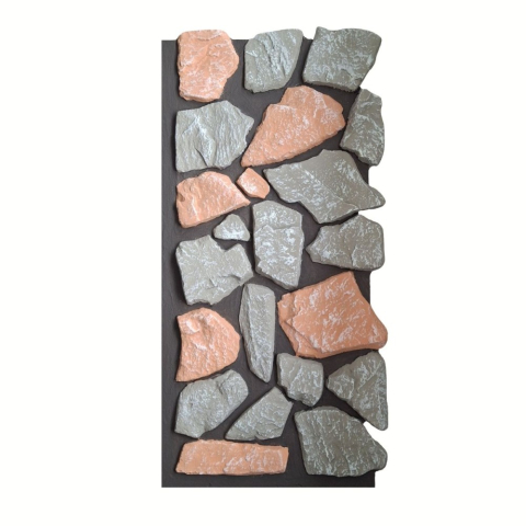 Panouri Decorative Exterior - Panou decorativ PU 3D D7571, efect piatra naturala, ultrausor 1.64 kg, 1210x580x40 mm, interior-exterior, Multicolor