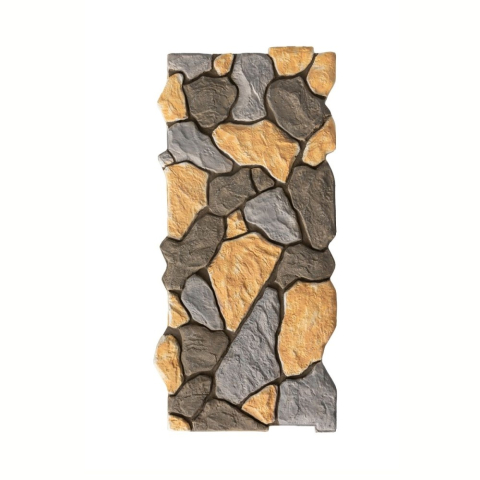 Panouri Decorative Exterior - Panou decorativ PU 3D D7572, efect piatra naturala, ultrausor 1.64 kg, 1210x580x40 mm, interior-exterior, Multicolor