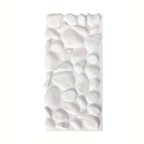 Panouri Decorative Exterior - Panou decorativ PU 3D D7576, efect piatra naturala, ultrausor 2.06 kg, 1200x600x57 mm, interior-exterior, Alb