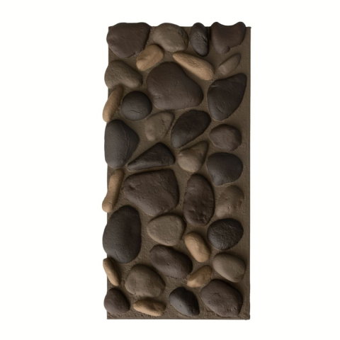 Panouri Decorative Exterior - Panou decorativ PU 3D D7580, efect piatra naturala, ultrausor 1.62 kg, 1200x600x57 mm, interior-exterior, Maro ciocolatiu