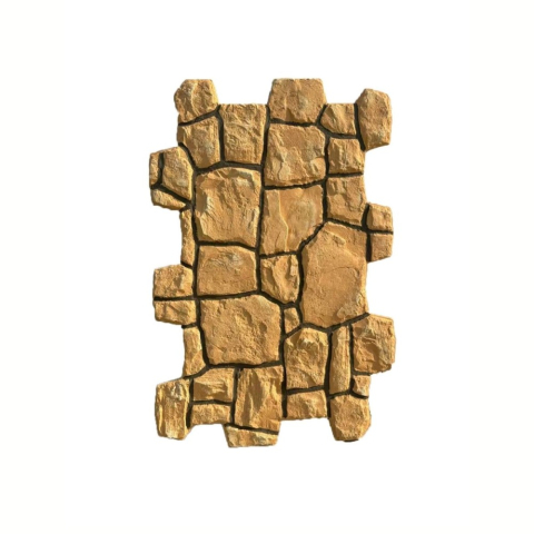 Panouri Decorative Exterior - Panou decorativ PU 3D D7582, efect piatra naturala, ultrausor 1.5 kg, 1170x780x30 mm, interior-exterior, Bej cald