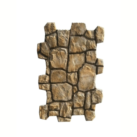 Panouri Decorative Exterior - Panou decorativ PU 3D D7583, efect piatra naturala, ultrausor 1.5 kg, 1170x780x30 mm, interior-exterior, Maro natural