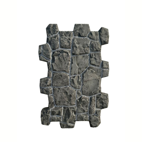 Panouri Decorative Exterior - Panou decorativ PU 3D D7584, efect piatra naturala, ultrausor 1.5 kg, 1170x780x30 mm, interior-exterior, Gri inchis