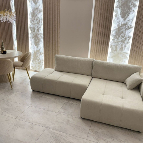 Panou decorativ PU 3D D7592, efect piatra naturala, ultrausor 1.3 kg, 1200x600x30 mm, interior-exterior, Crem nisipiu [2]