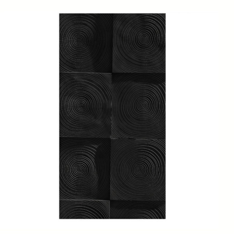 Panouri Decorative Exterior - Panou decorativ PU 3D D7590, imitatie lemn, ultrausor 1.48 kg, 1200x600x20 mm, interior-exterior, Negru