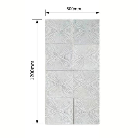 Panou decorativ PU 3D D7591, imitatie lemn, ultrausor 1.1 kg, 1200x600x20 mm, interior-exterior, Alb [1]