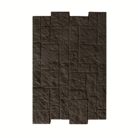 Panouri Decorative Exterior - Panou decorativ PU 3D D7597, efect piatra naturala, ultrausor 1.7 kg, 1200x780x30 mm, interior-exterior, Maro espresso