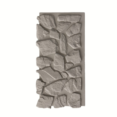 Panouri Decorative Exterior - Panou decorativ PU 3D D7598, efect piatra naturala, ultrausor 1.64 kg, 1200x600x60 mm, interior-exterior, Gri