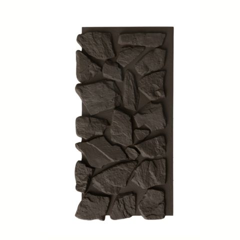 Panouri Decorative Exterior - Panou decorativ PU 3D D7601, efect piatra naturala, ultrausor 1.78 kg, 1200x600x60 mm, interior-exterior, Negru
