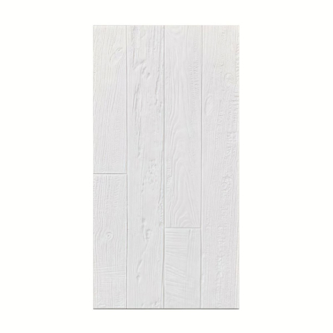 Panouri Decorative Exterior - Panou decorativ PU 3D D7602, imitatie lemn, ultrausor 1.09 kg, 1200x600x10 mm, interior-exterior, Alb