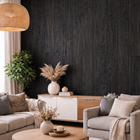 Panouri Decorative 3D din Poliuretan - Panou decorativ PU 3D D7604, imitatie lemn, ultrausor 0.8 kg, 1200x600x10 mm, interior-exterior, Alb