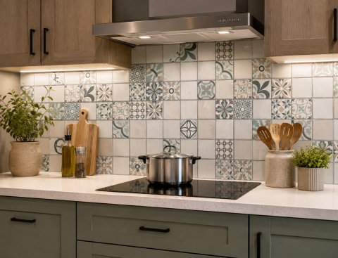 Panouri Decorative - Panou decorativ PVC 3D pentru perete, 980 x 480 x 3 mm, decor Maroc