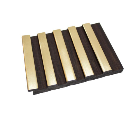 Panou riflaj decorativ lemn decor Auriu, 2800×120×12 mm [1]